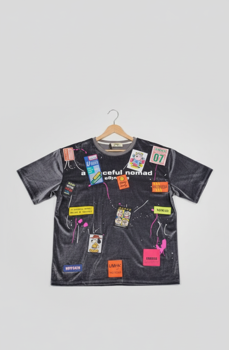 Cartoon Round Neck T-shirt