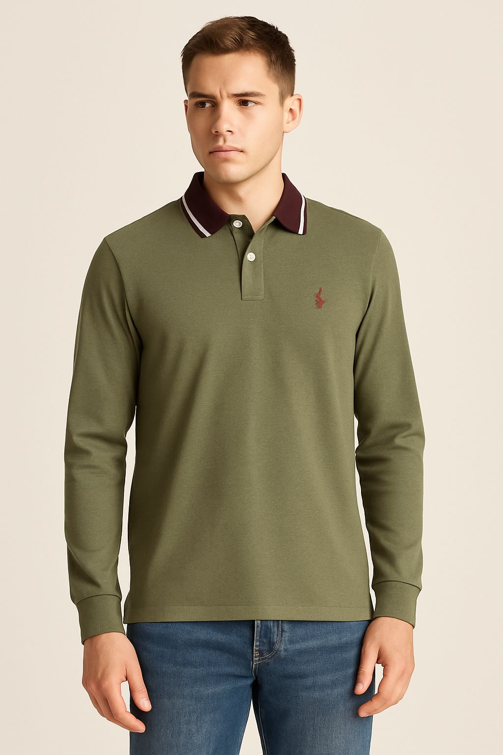 Ralph Lauren Collar Full Sleeve T-shirt
