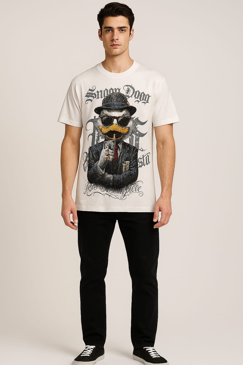 Cartoon Drop Shoulder T-Shirt