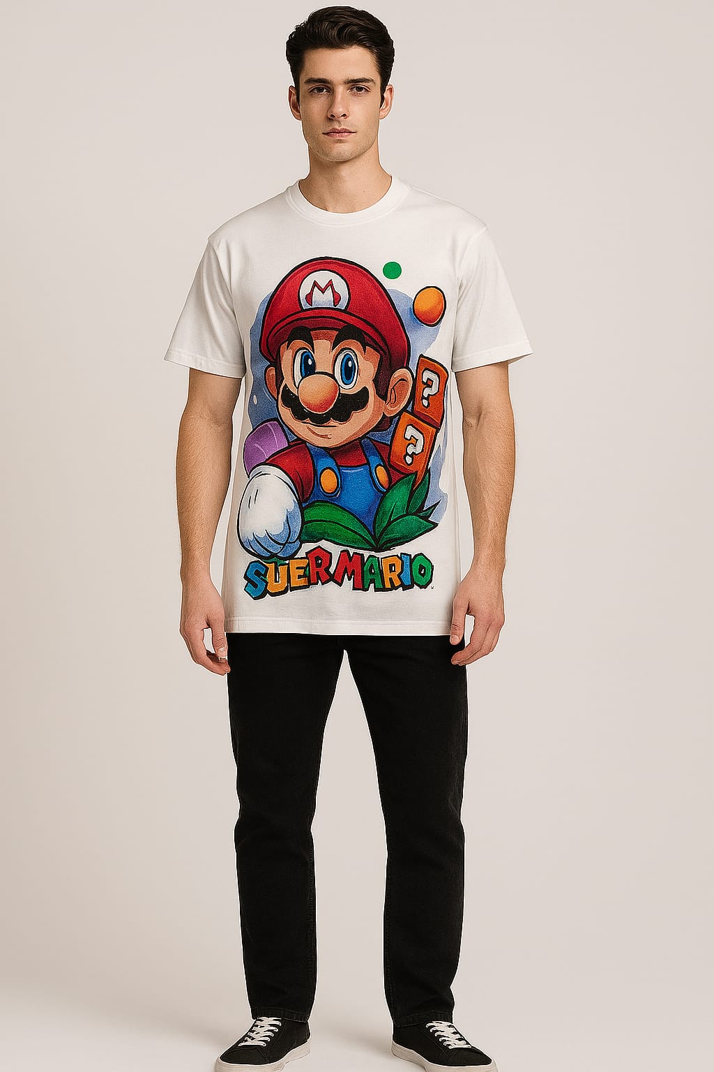 Cartoon Round Neck T-Shirt