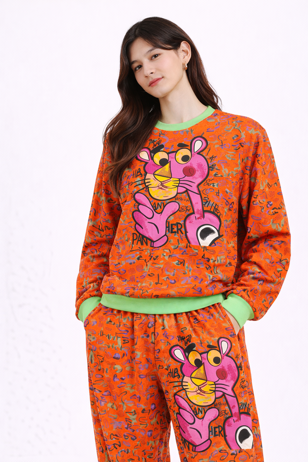 SANKI Pink Panther Multicolor Printed Co-ord Set