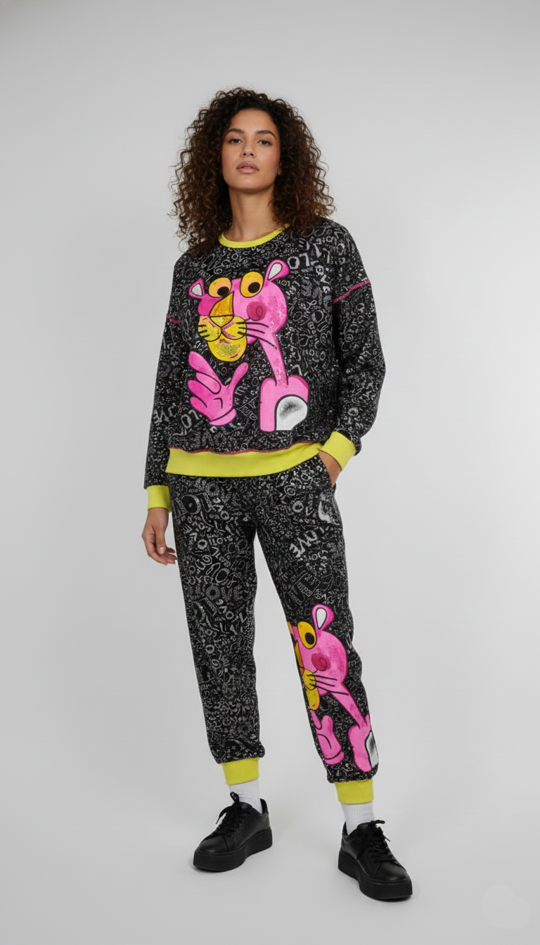 SANKI Pink Panther Multicolor Printed Co-ord Set