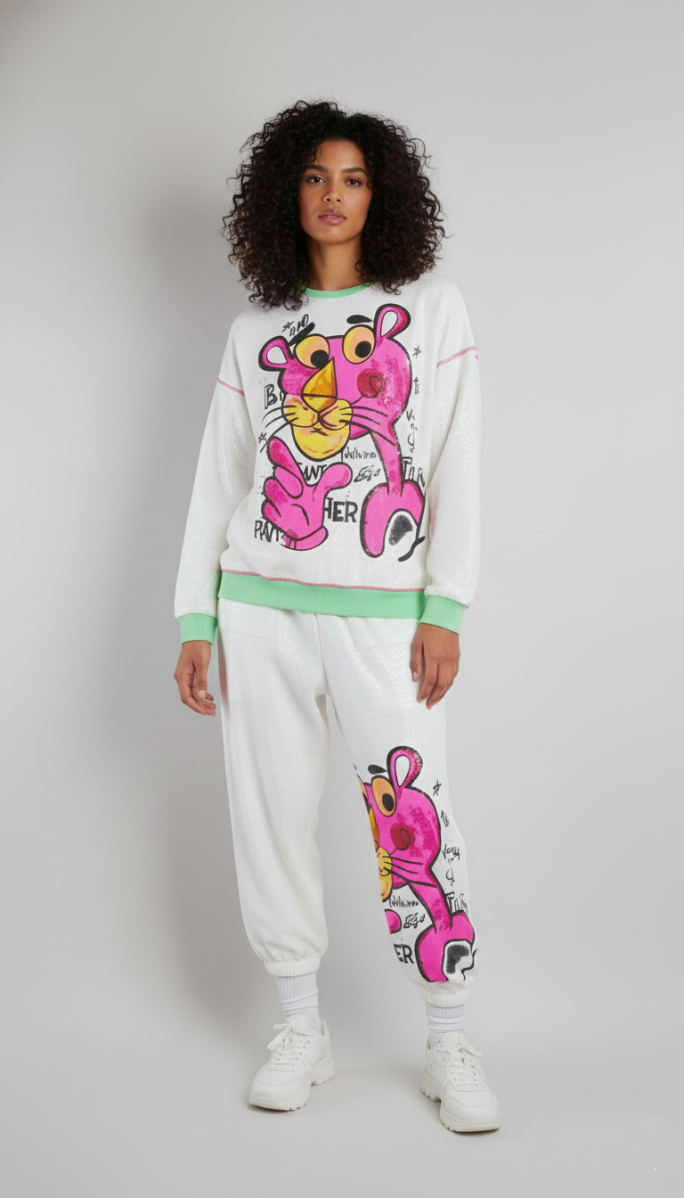 SANKI Pink Panther Multicolor Printed Co-ord Set
