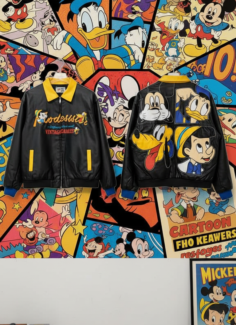 Cartoon Lether Jacket