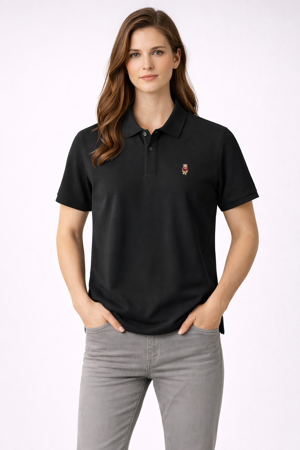 Sanki Black Crest Polo T-Shirt
