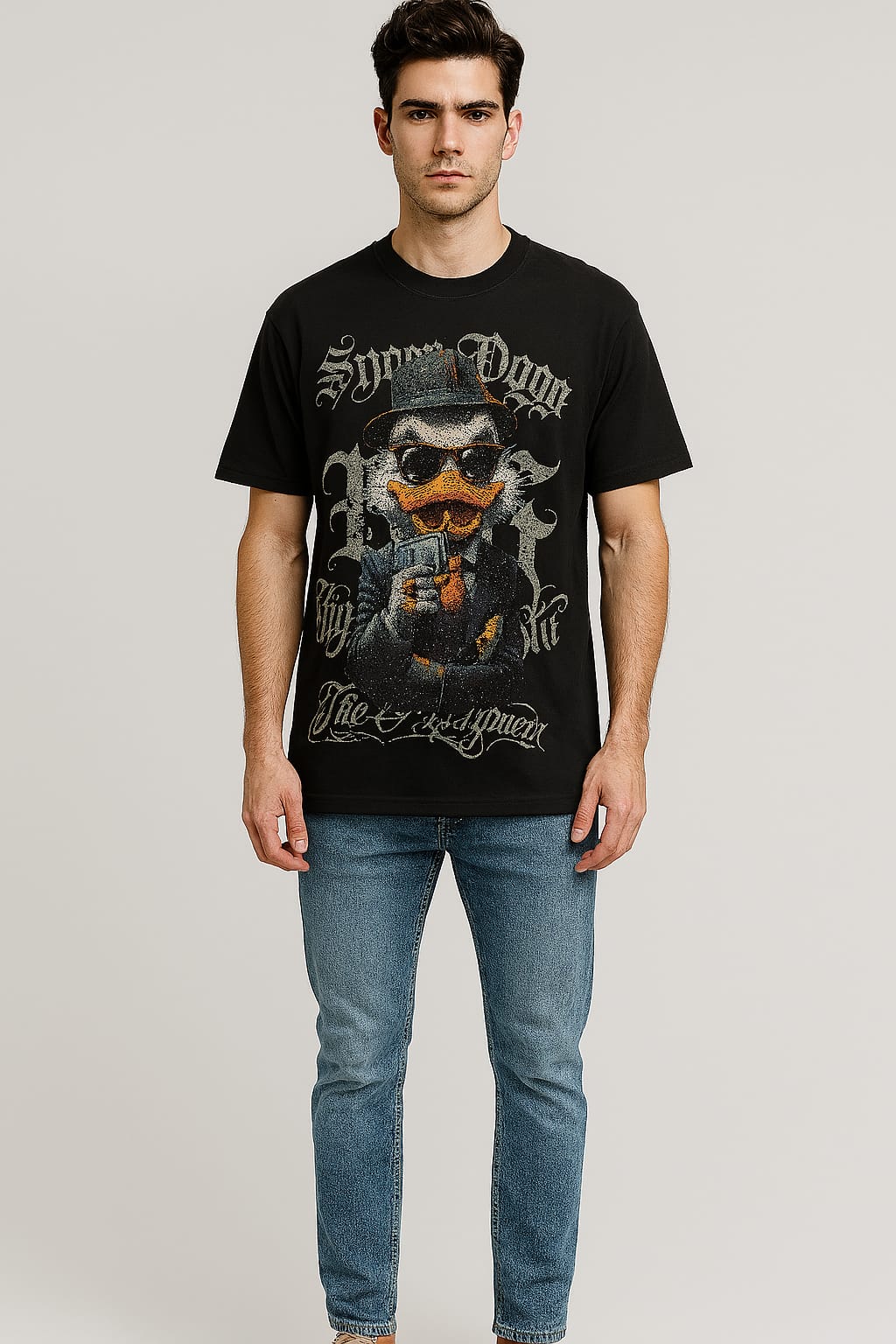 Cartoon Drop Shoulder T-Shirt