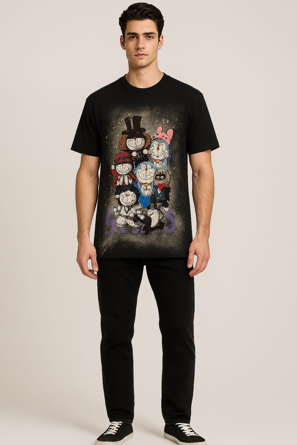 Cartoon Drop Shoulder T-Shirt