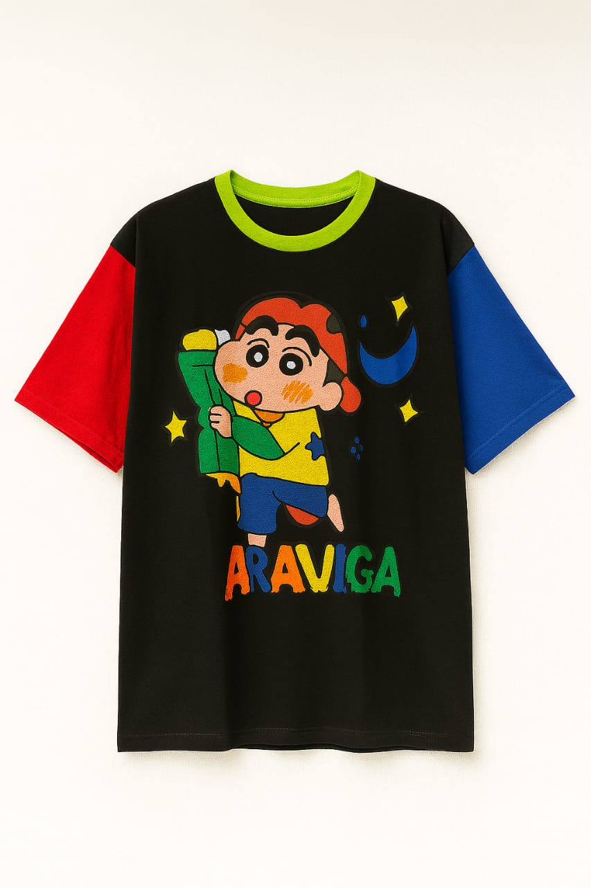 Cartoon Round Neck T-shirt