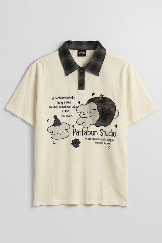 Cartoon Collar T-shirt