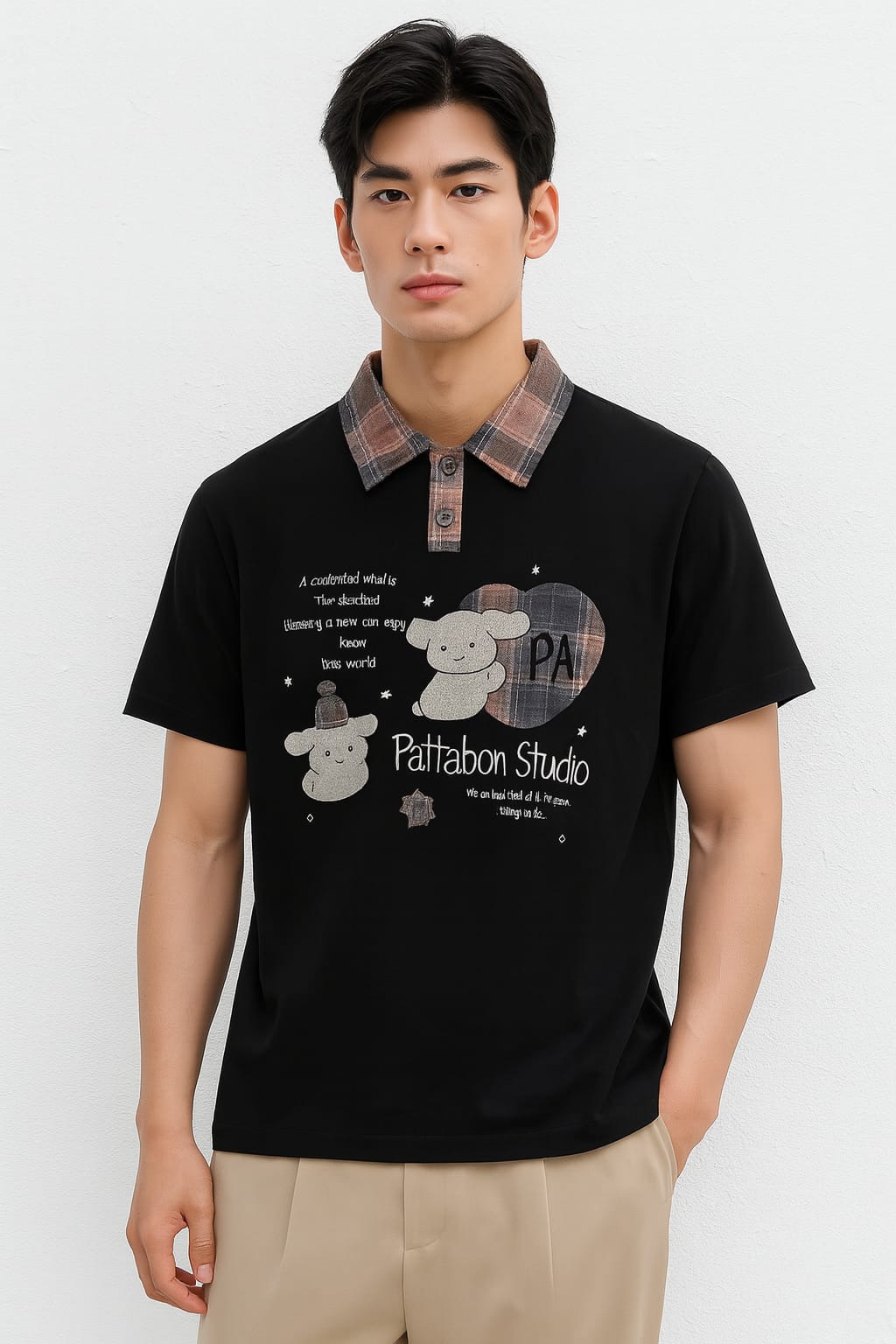 Cartoon Collar T-shirt
