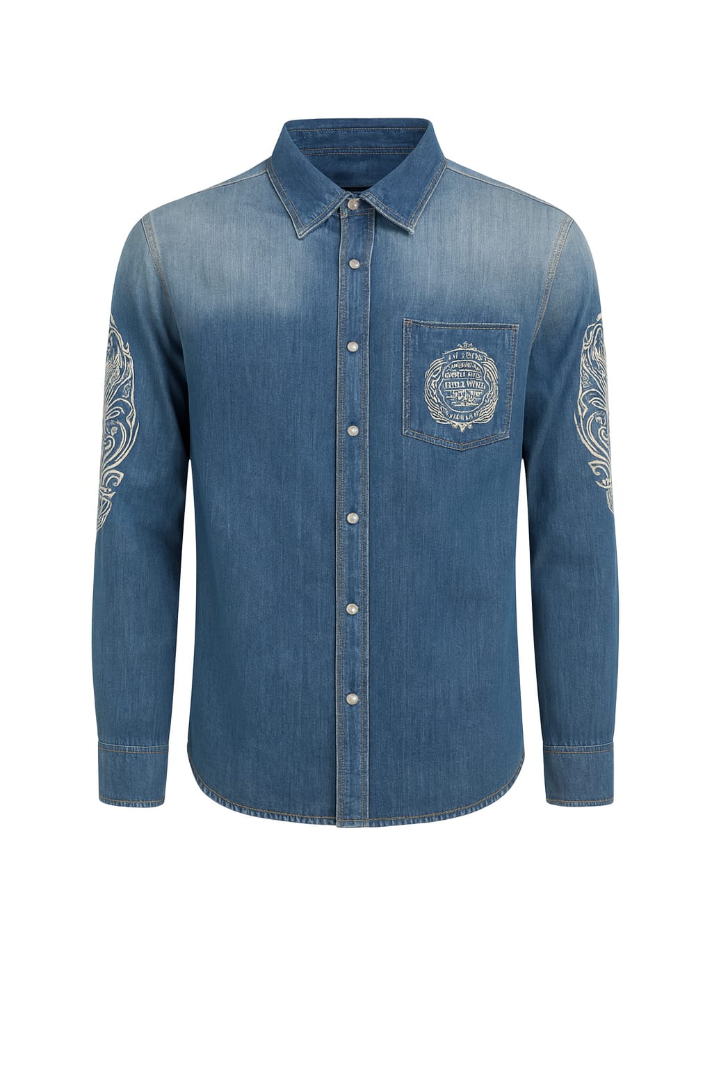 Chrome Heart Denim Full Sleeve Shirt