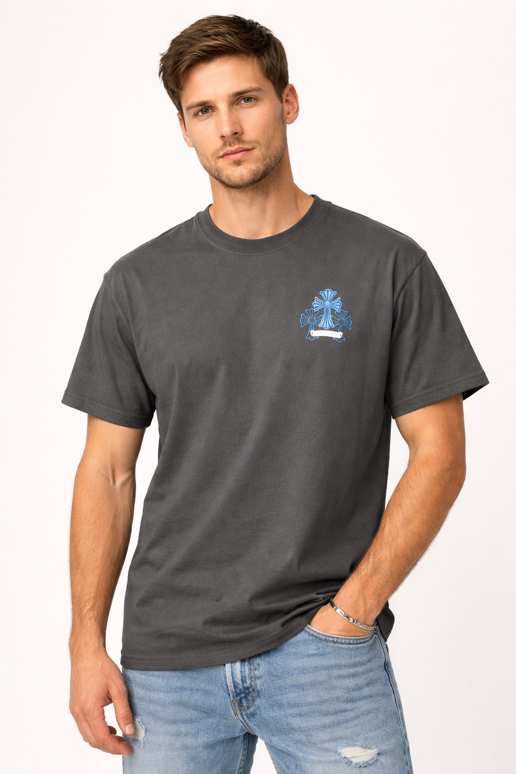 Chrome Heart Round Neck T-shirt