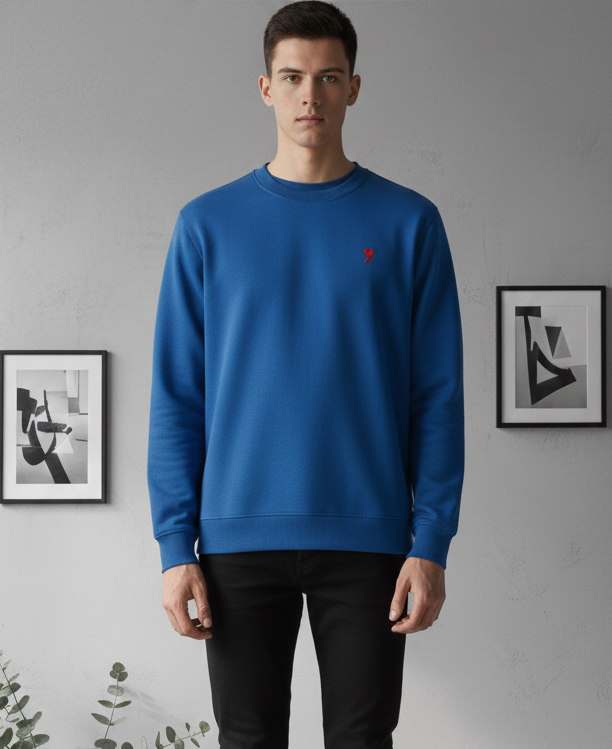 AMI ROUND NECK SWEATSHIRT FULL SLEEVE