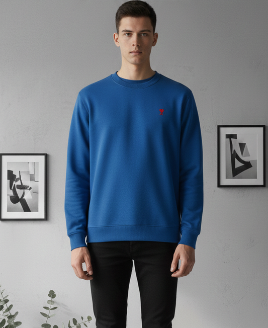 AMI ROUND NECK SWEATSHIRT FULL SLEEVE