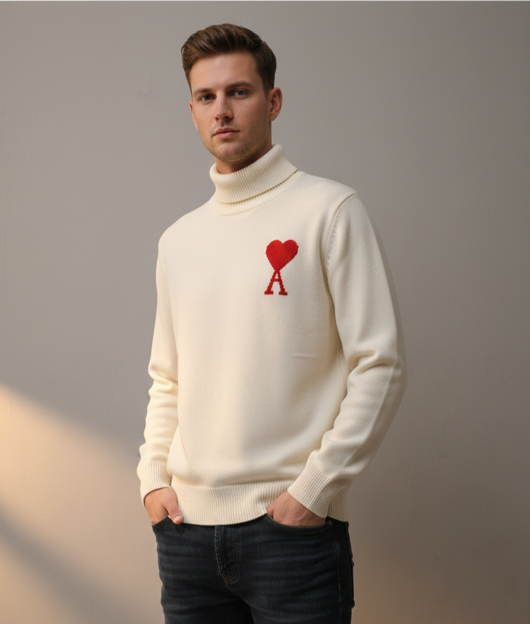 AMI HIGH NECK SWEATER