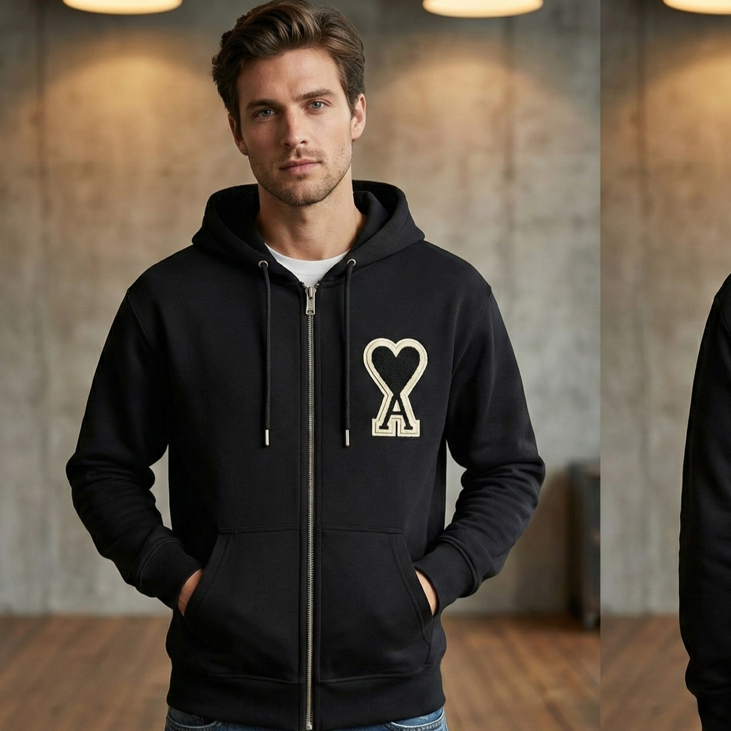 AMI ZIPPER HOODIE