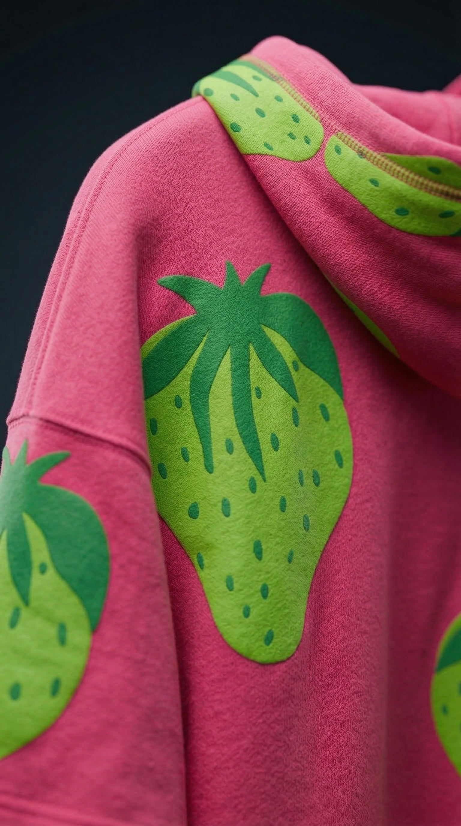 Retro Drip Oversized T-shirt Hoodie PINK