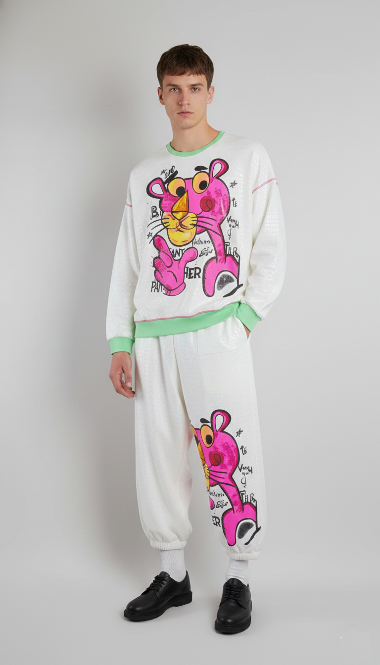 SANKI Pink Panther Multicolor Printed Co-ord Set