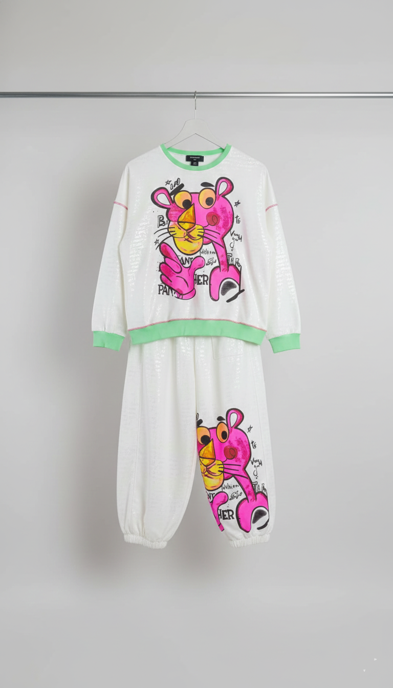 SANKI Pink Panther Multicolor Printed Co-ord Set