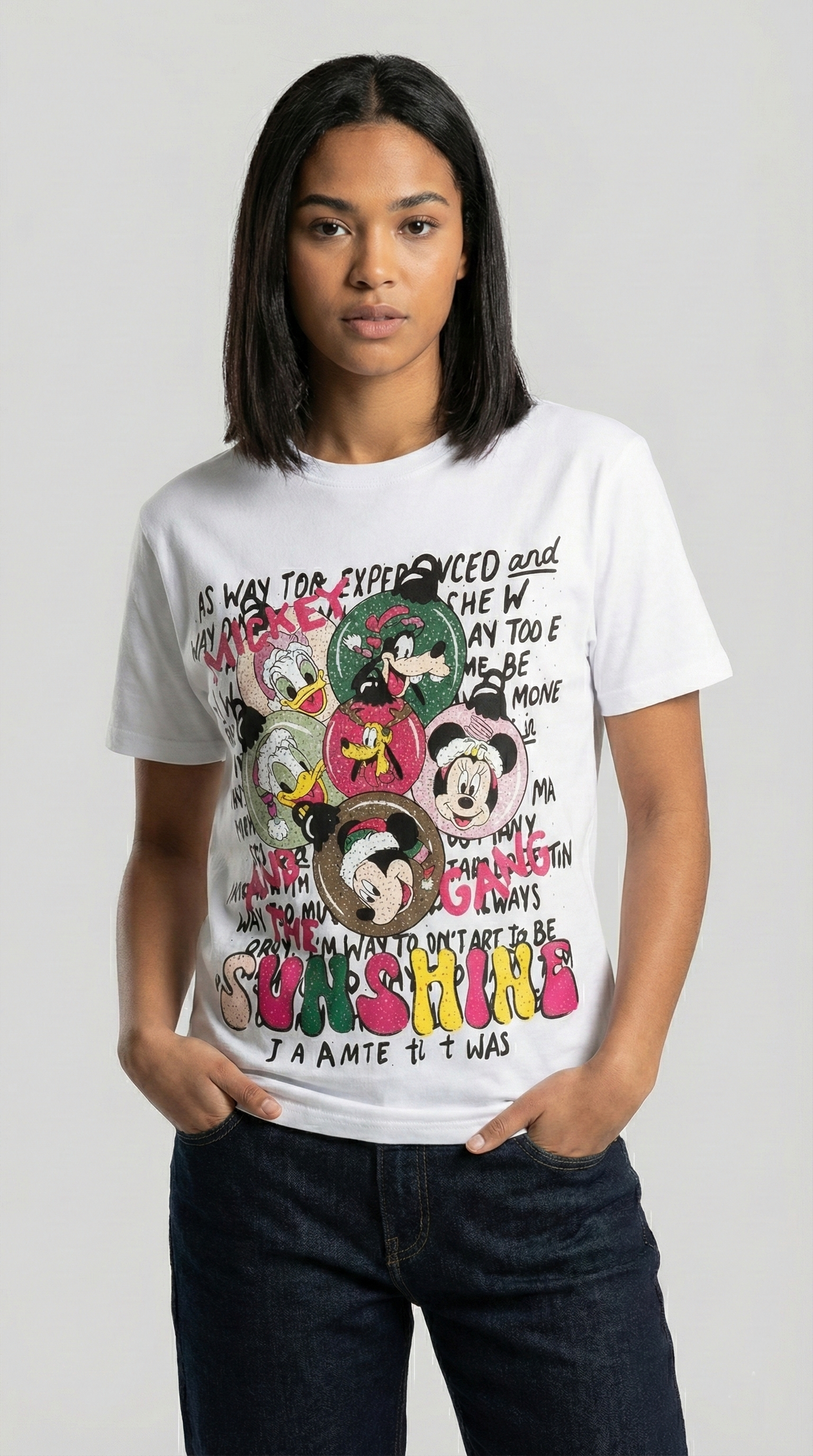 Cartoon Round Neck T-shirt