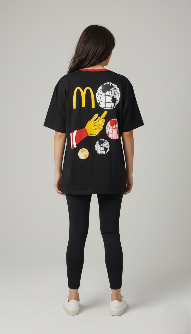 Cartoon Round Neck T-shirt