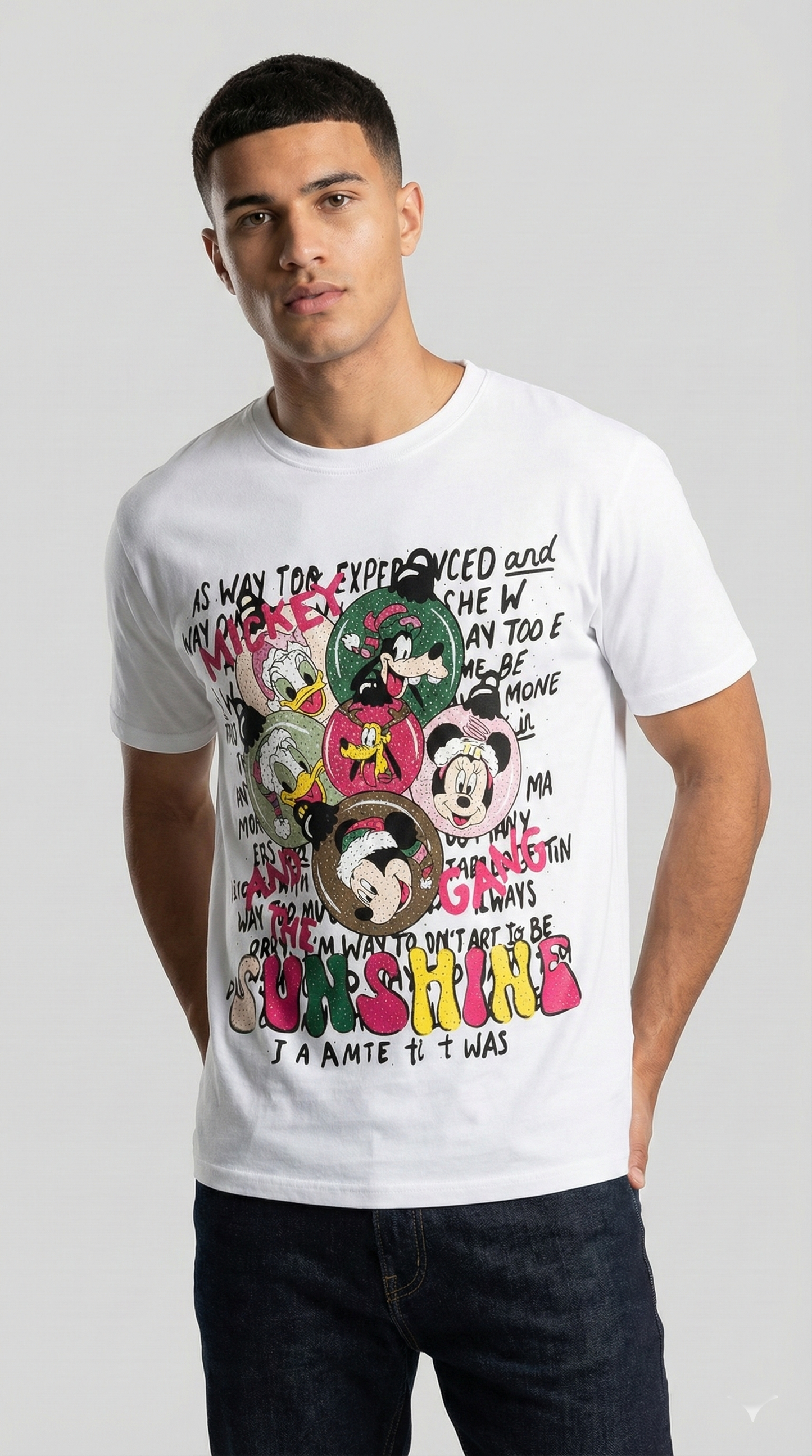 Cartoon Round Neck T-shirt