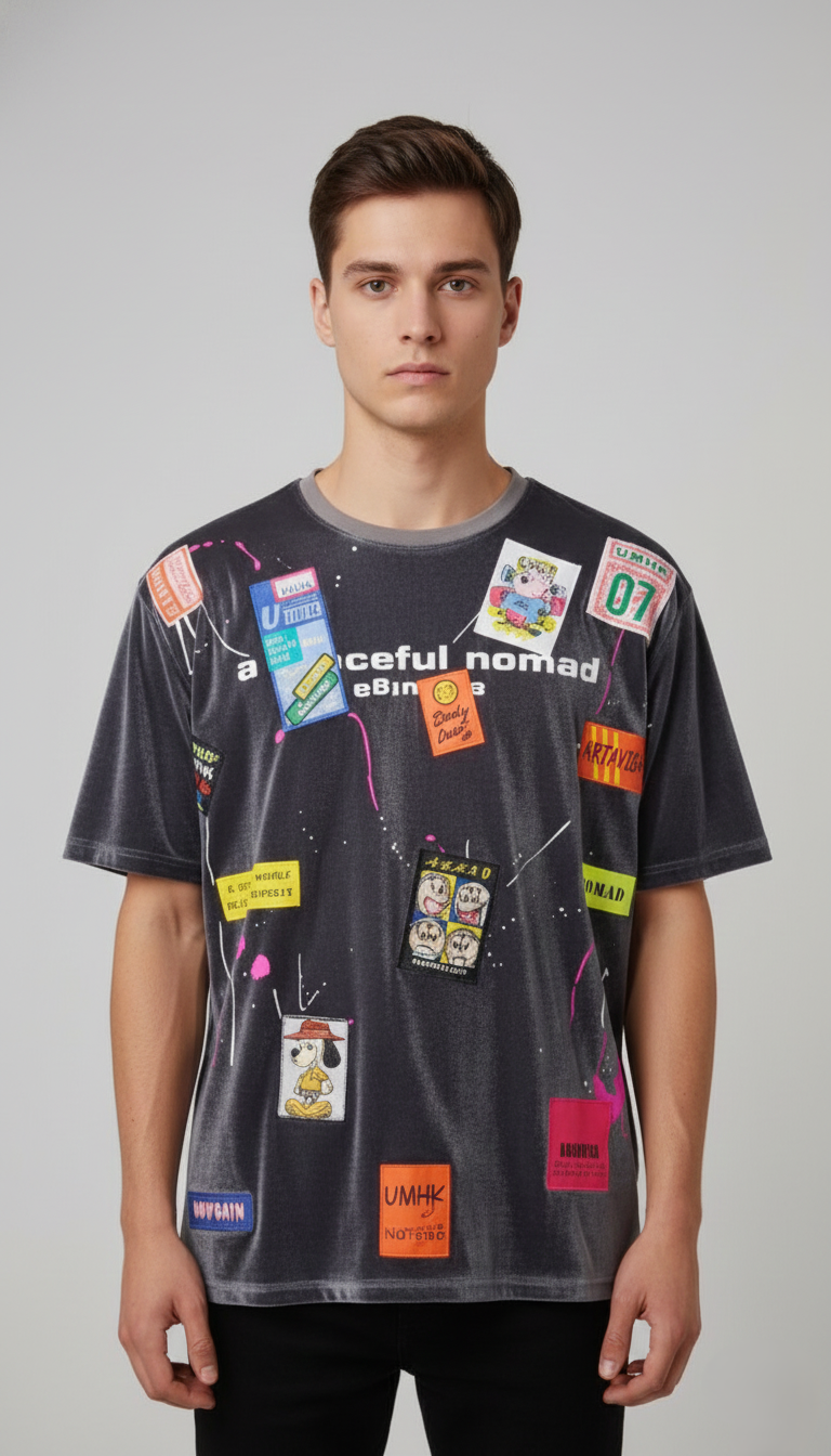 Cartoon Round Neck T-shirt