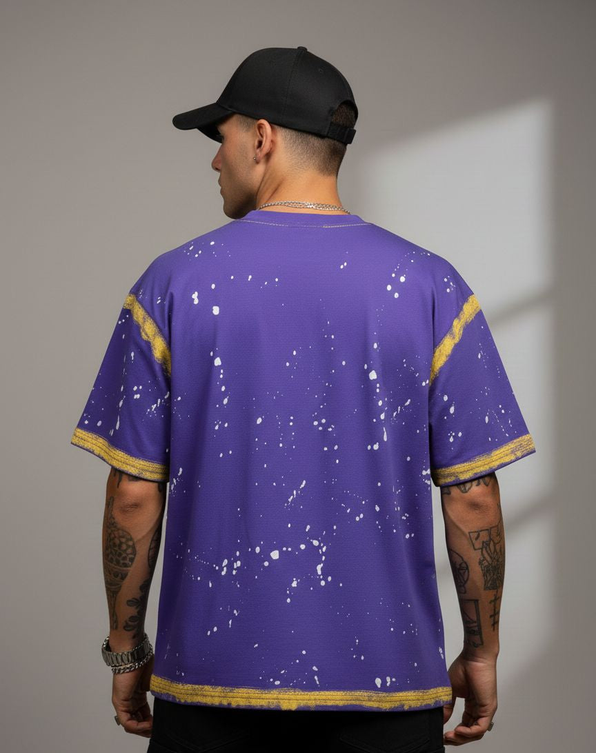SANKI smiley face Oversized T-shirt PURPLE