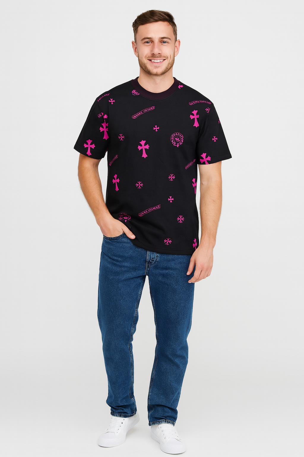 Chrome heart coller T-Shirt