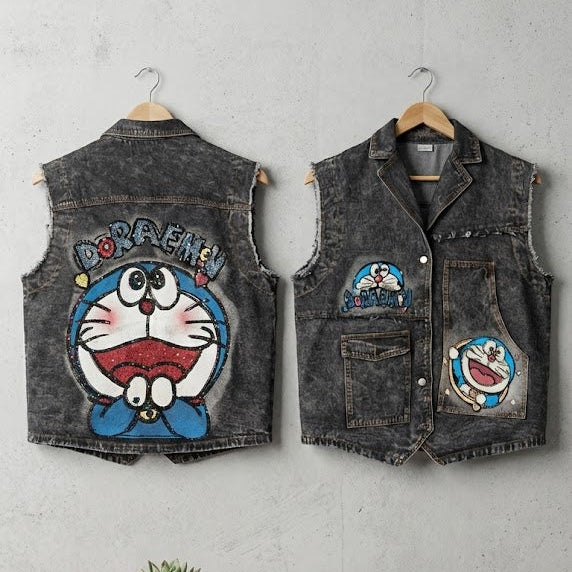 Cartoon Sleeve Less Shacket