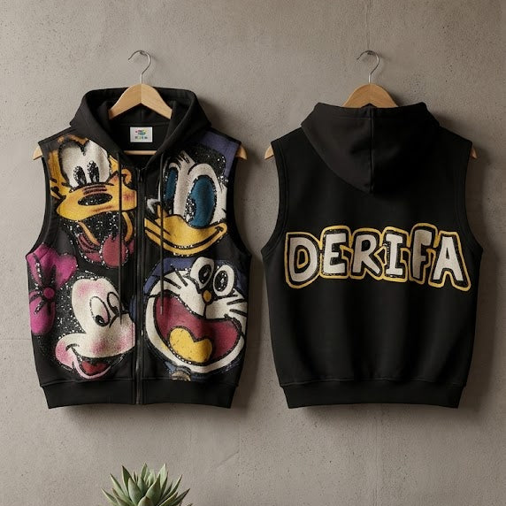 Cartoon Sleeveless Hoodies Jacket