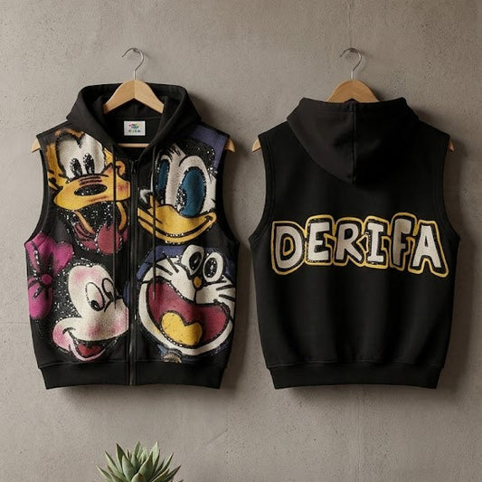 Cartoon Sleeveless Hoodies Jacket